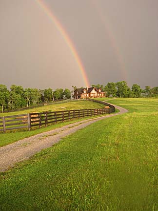 Farm and rainbow
